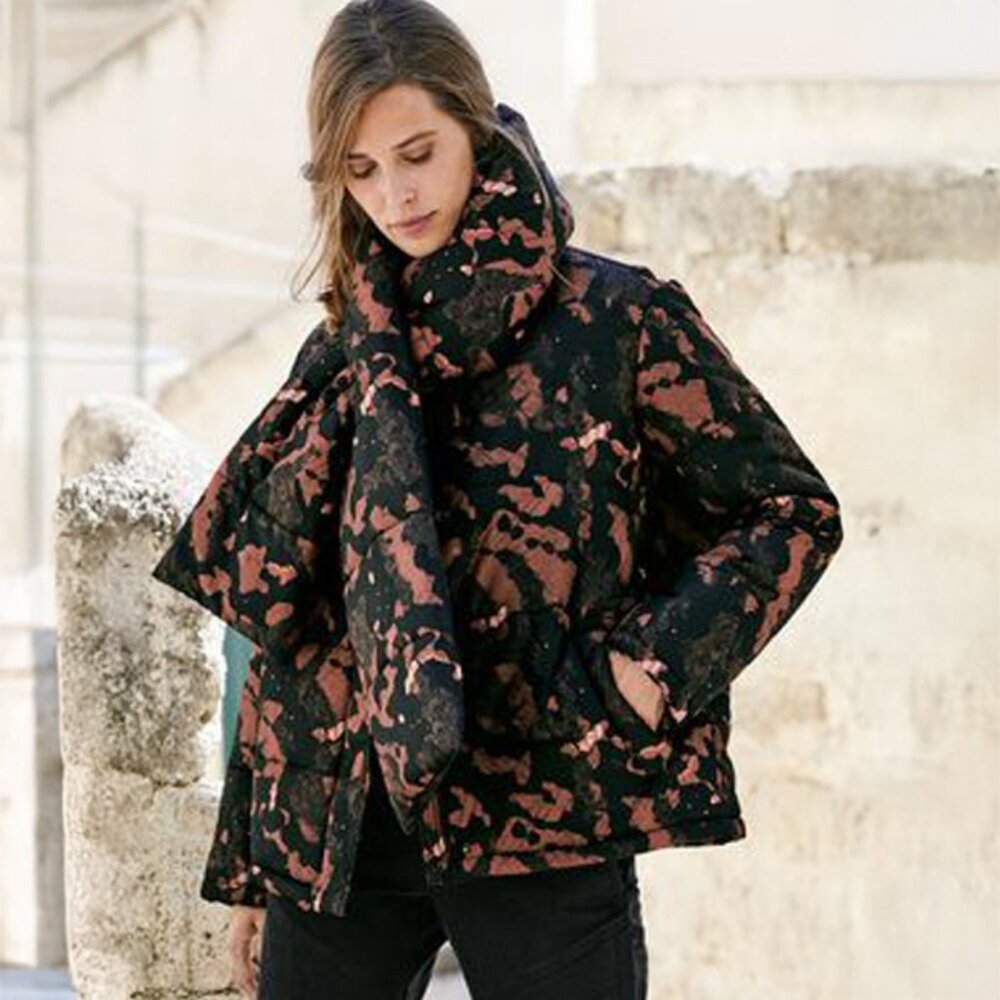 Peruvian Connection Mariposa Puffer Coat - sz M
